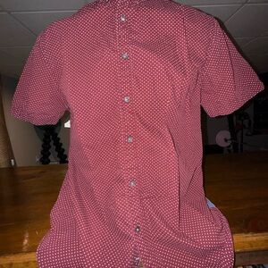 Denim & Flower Burgundy Polka Dot Shirt Ricky Singh